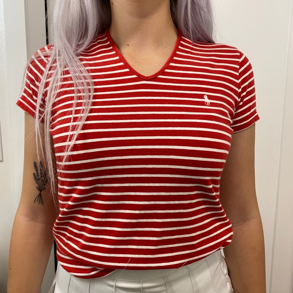 Red & White Striped Ralph Lauren Top